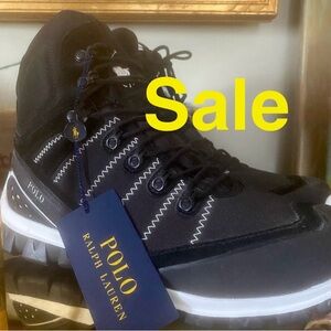 SALE Polo Ralph Lauren Made in Italy Suede Leather Synthetic Trail Hiking Boots